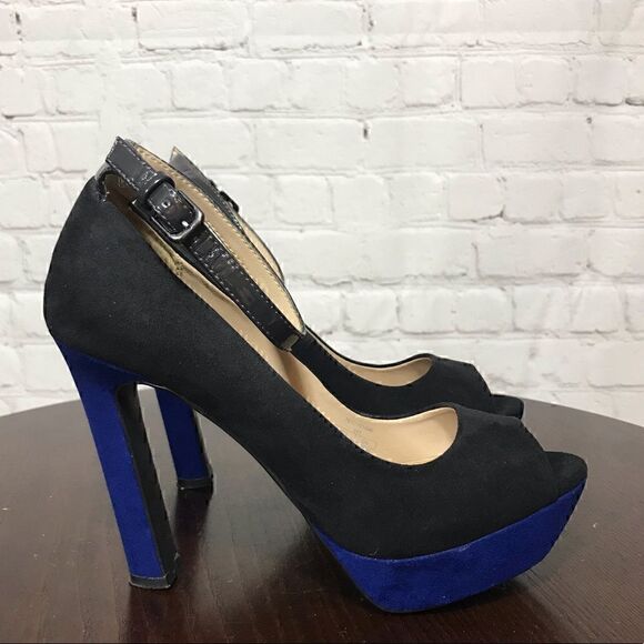 37 TRAFALUC suede open toe ankle strap sandals - Picture 2 of 8